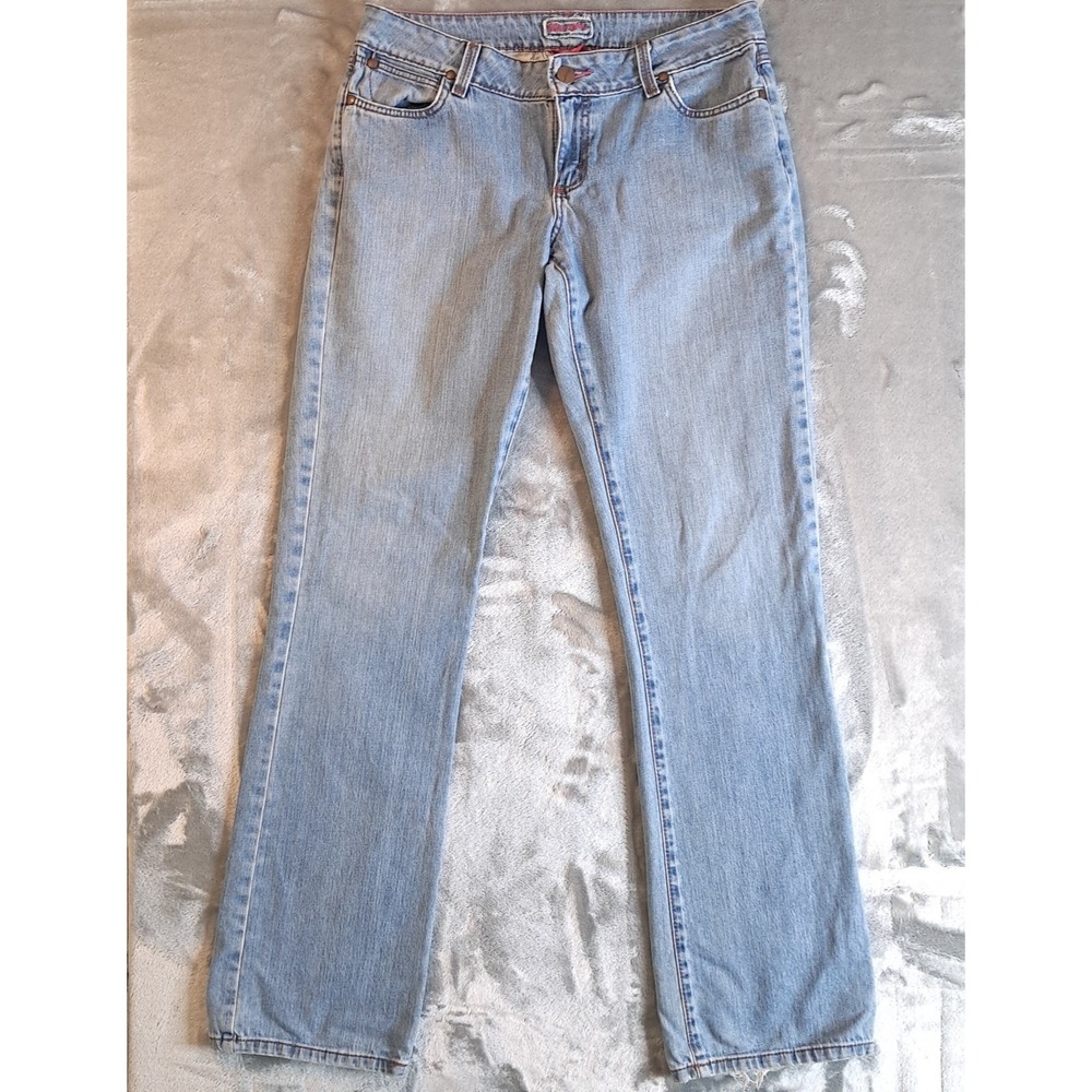 Wrangler Premium Patch Bootcut Jeans Women Low Rise Light Wash Actual 29x27